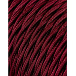 EDM - Câble textile torsadé 2x0,75mm 25mts c08 bordeaux soie euro/mts