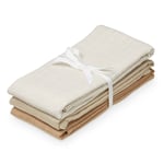 Cam Cam® COPENHAGEN muslinduk 3-pack Mix Class ic Stripes Camel, Latte, Camel