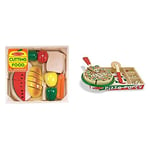 Melissa & Doug Wooden Cutting Food & Wooden Pizza Bundle