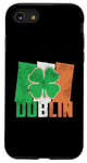 iPhone SE (2020) / 7 / 8 Shamrock Clover On Vintage Irish Flag Dublin Ireland Pride Case