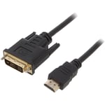 Adnauto - Cable dvi-d male hdmi male 3m noir