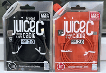 JUICE CHARGER CABLE LEAD 1M USB-C TO USB-A BRAIDED PS5 XBOX NINTENDO IPHONE 15