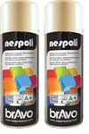 NESPOLI Aérosol peinture professionnelle ivoire 400 ml, Blanc Ivoire (Lot de 2)