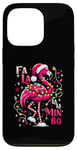 Coque pour iPhone 13 Pro Fa LaLa Mingo Flamingo Sapin de Noël Tropical Christmas Lights