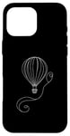 Coque pour iPhone 16 Pro Max Ballon à air One Line Art Dessin