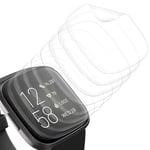 Tuocal 8 Pack Screen Protector Compatible with Fitbit Versa 2 Screen Protector Soft TPU Support Fingerprint Sensor Anti Bubble Scratch Resist Cover for Fitbit Versa 2 Smartwatch