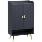 Modern Hallway Shoe Cupboard with Open Compartment Adjustable Shelf