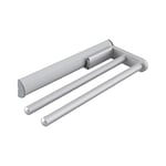 OBF 03 0422 47 Porte-torchons en aluminium anodisé naturel Grimme Eris (porte-serviettes) extensible à 2 bras pour la cuisine ET 465 mm Longueur 443 mm