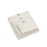 Tekla - Bath Towel 70x140, Sienna Stripes - Handdukar och badlakan - Beige,Vit