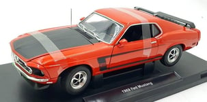 Welly 1/18 Scale Diecast 12516W - 1969 Ford Mustang Boss - Red/Black