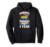 1 Year Married Gay Lesbian LGBTQ 1st Wedding Anniversary Pullover Hoodie