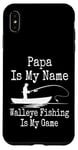 Coque pour iPhone XS Max Funny Papa Is My Name Walleye Fishing Is My Game Fish Humour