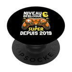 Niveau 6 Débloqué Super Depuis 2019 Anniversaire Gamer PopSockets PopGrip Adhésif