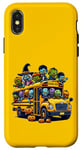 Coque pour iPhone X/XS School Bus Halloween Creepy Witch Zombie Monster Horror Fun