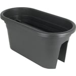 Artevasi Jardiniere Pour Balcon Venezia - 30 X 60 X H 27 Cm - 18 L - Gris Anthracite