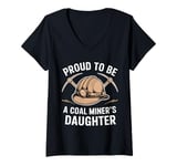 Womens Proud To Be The Daughter Of A Coal Miner V-Neck T-Shirt