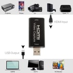 HDMI Video Capture Card USB 2.0 1080p HD Recorder for Video Live Streaming Game