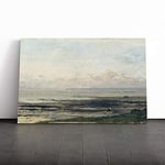 Big Box Art Canvas Print Wall Art Charles-Francois Daubigny Woman by The Water | Mounted & Stretched Box Frame Picture | Home Decor for Kitchen, Living Room, Bedroom, Hallway, Multi-Colour, 20x14 Inch