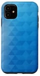 Coque pour iPhone 11 Polygone Géométrie Océan Bleu Dégradé