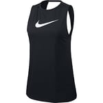 Nike W Np Tank Essential Swoosh Tank Top - Black/(White), Small