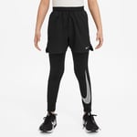 Nike Pro Tights Dri-fit Warm - Svart/vit Barn, storlek XS: 122-128 cm