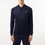 Lacoste Mens Sport Wool Golf Sweatshirt in Blue material_cotton - Size X-Small