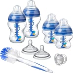 Tommee Tippee Advanced Anti-Colic Newborn Baby Bottle Starter Set, Breast-Like 