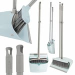 YORK Quick Broom with Long Handle, 85 x 25 cm, Sweeper and Dustpan Combo Excellent Dust Absorption Dusting Shovel Set Handy Tight to the Base - Mint