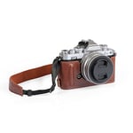 MegaGear MG2016 Ever Ready Genuine Leather Camera Half Case Compatible with Nikon Z fc (16-50mm) (Brown)