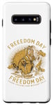 Coque pour Galaxy S10+ T-shirt graphique Patriotic Freedom USA