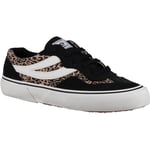 Superga 2941 Revolley Leather WoMens Black/Micro Leopard Trainers - Size UK 6