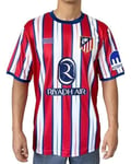 smartketing Atlético de Madrid - Réplique Officielle 1ère équipe 24/25 - Julián Alvarez - Maillot de l'équipe Rojiblanco - Motif Blason Atleti - Rouge et Blanc - Taille 2XS