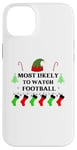 iPhone 14 Plus Most Likely To Watch Football Family Santa Elf Hat Case