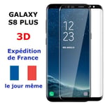 VERRE Trempé Samsung GALAXY S8 PLUS NOIR Vitre Protection Ecran Intégrale 3D - Film Total