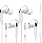 [2 Pack] Écouteurs 3,5mm,Écouteurs Intra-Auriculaires,Écouteurs Anti-Bruit avec Microphoneet Contrôle du Volume,pour iPhone,iPad,iPod,Android, Huawei,Samsung et Autres Appareils avec Prise Jack 3,5 mm