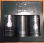 Ted Baker Men Body Care Trio Gift Set - Hair & Body Wash, Deodorant, Body Spray