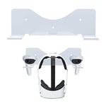 Mcbazel VR Wall Mount Storage Stand Hook for Oculus Quest 2/Quest 3,Quest 2 VR Headset Wall Mount Storage Stand with Screws for Oculus Quest 2/Quest 3-White