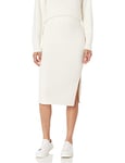 The Drop Jupe Omari en Tricot, Coupe Confortable, Blanc Whisper, L