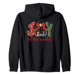 Joy To The World Nativity Scene Christmas Zip Hoodie