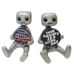 1X(Your Anxiety Is A Lying Hoe Robot Cute Tiny Figure Mental Health Resin8820