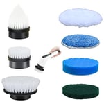 Leebein Electric Spin Scrubber Replacement Brush Heads, 7pcs Extra Brush Accessories Kit for All Brands of OEM ANS-8050 & ANS-8051 Cordless Cleaning Brush (Not Compatible with YMG-818/820 Version)