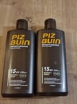 X 2 Piz Buin Moisturising Sun Lotion SPF15 200ml