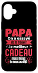 Coque pour iPhone 16 Plus Cadeau Papa Humour Idee Cadeau Drole Homme Tee Shirt Homme