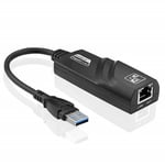 Réseau Adaptateur USB 3.0 vers RJ45 Gigabit Ethernet USB Réseau à 1000 Mbps Compatible avec Windows 108.187VistaXP, Mac