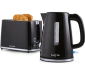 SALTER COMBO-9133 Deco Jug Kettle & 2-Slice Toaster Bundle - Sleek Black, Black