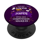 Pas Une Sorcière Je Suis Une Pompière Cadeau Pompier PopSockets PopGrip Interchangeable