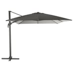 Parasol Déporté Carré Eléa - Inclinable - L. 300 X L. 300 Cm - Gris Ardoise Et Graphite