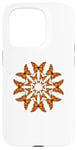 Coque pour iPhone 15 Pro Petit papillon – Motif floral mandala orange