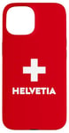 iPhone 15 Switzerland Flag Helvetia Suisse Swiss Schweiz White Red Case