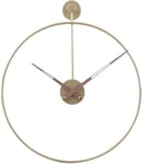 MLL Wall Clock Vintage 60 cm Large Metal Wall Clock Silent XXL Simple Wall Clock Silent Black Medium golden